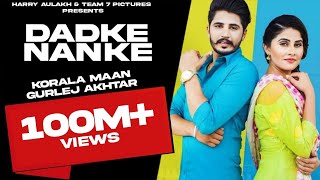 Poster dadke nanke lyrics – korala maan x gurlez akhtar