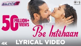 Poster बे इन्तेहाँ be inteha lyrics in hindi – race 2