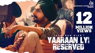 Poster yaaran layi reserved lyrics – jaskaran riar